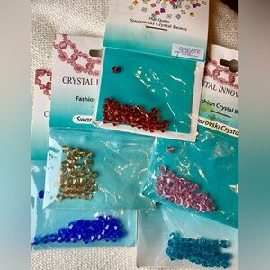Swarovski Crystal Beads lot of 5 New/DeadStock/Vintage